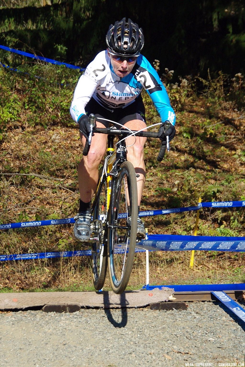 Van Gilder soars over the tracks © Mark Suprenant