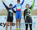  The women’s podium (L to R): Van Gilder, Nash and Annis © Natalia Boltukhova | Pedal Power Photography | 2011