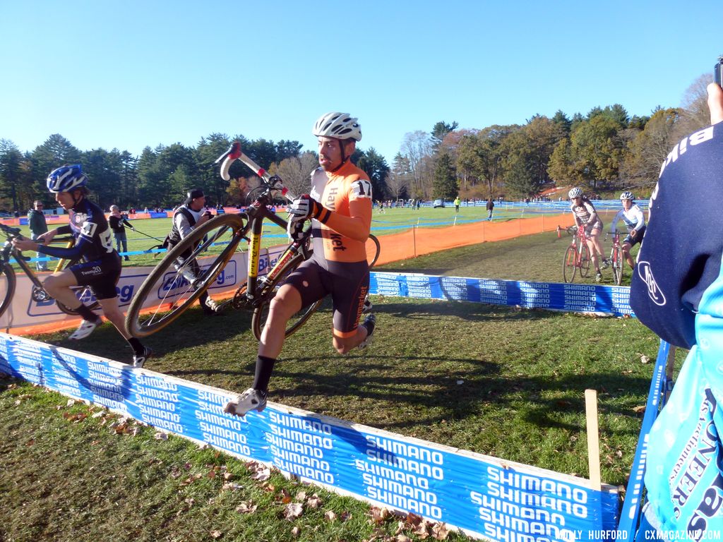 Sprint over the barriers. © Cyclocross Magazine