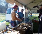 Jeremy Durrin served up sausages to earn money for a Belgium trip. © Cyclocross Magazine