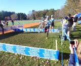 Coming into the barriers. © Cyclocross Magazine