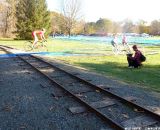 The leap over the railroad tracks. © Cyclocross Magazine