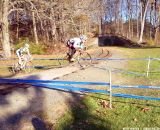 The leap over the railroad tracks. © Cyclocross Magazine