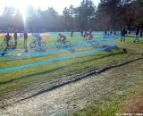 The three leaders pass the pit for the last time. © Cyclocross Magazine