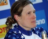 Katie Compton describes the race at the press conference