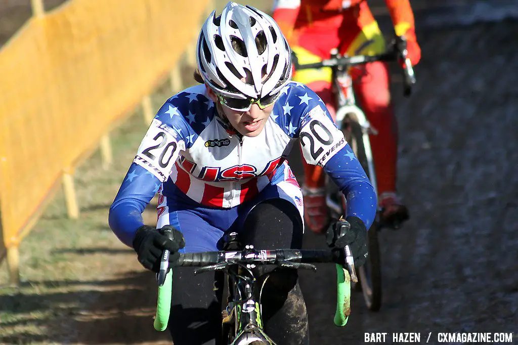 19 year-old Kaitlin Antonneau finished 30th in her first World Championship race.