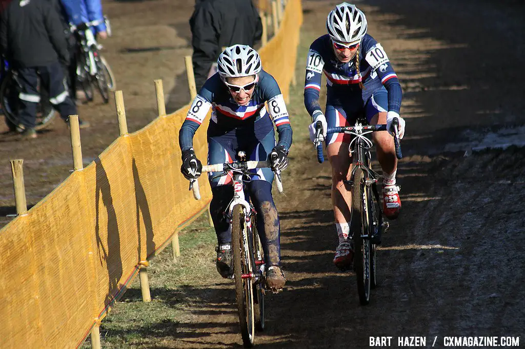 French Christel Ferrier-Bruneau and Pauline Ferrand Prevot worked together for much of the race