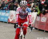 Jim Aernouts finishing in second at the final official race of the season in Oostmalle.