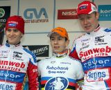 U23 podium in Oostmalle: Lars van der Haar, Jim Aernouts and Tijmen Eising.