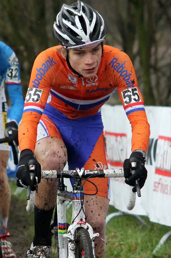 David van der Poel riding through Hoogerheide. © Bart Hazen