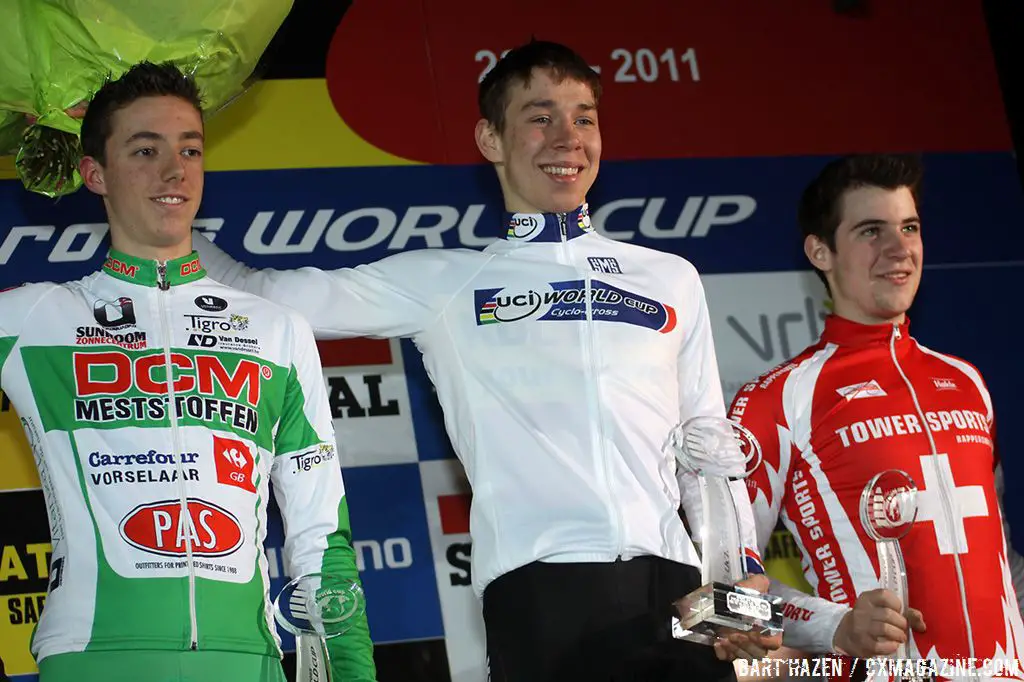 Junior podium; Laurens Sweeck, Daniel Peeters and Lars FÃ¶rster.