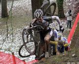 David van der Poel leads the chasing group © Bart Hazen