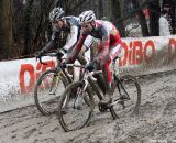 David van der Poel and Sven Beelen battle for second and third © Bart Hazen