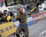 Arnaud Jouffroy takes the win in the U23 race in Namur © Bart Hazen