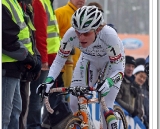 Marianne Vos showing she&#039;s worthy of her world champion skinsuit in the Zolder World Cup ©Danny Zelck