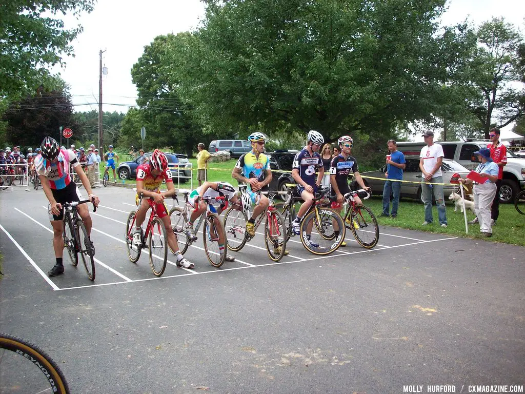 The men assemble at the start. © Cyclocross Magazine 