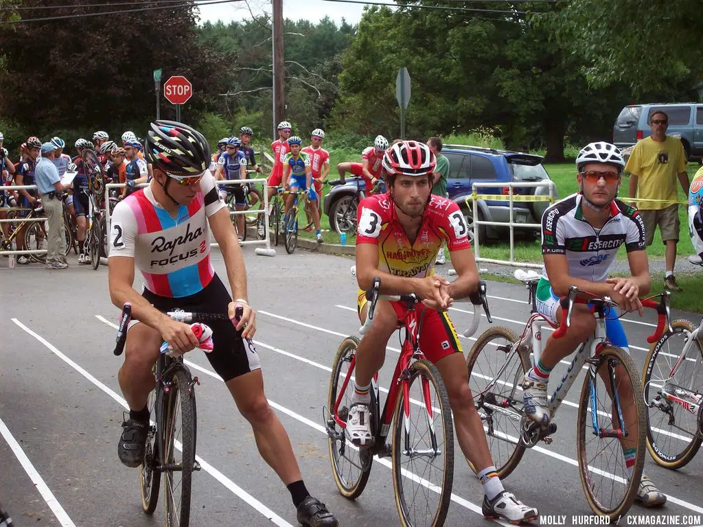 The top three finishers started together in the front row. © Cyclocross Magazine 