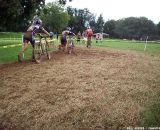 The chase group following Powers and Field. © Cyclocross Magazine 