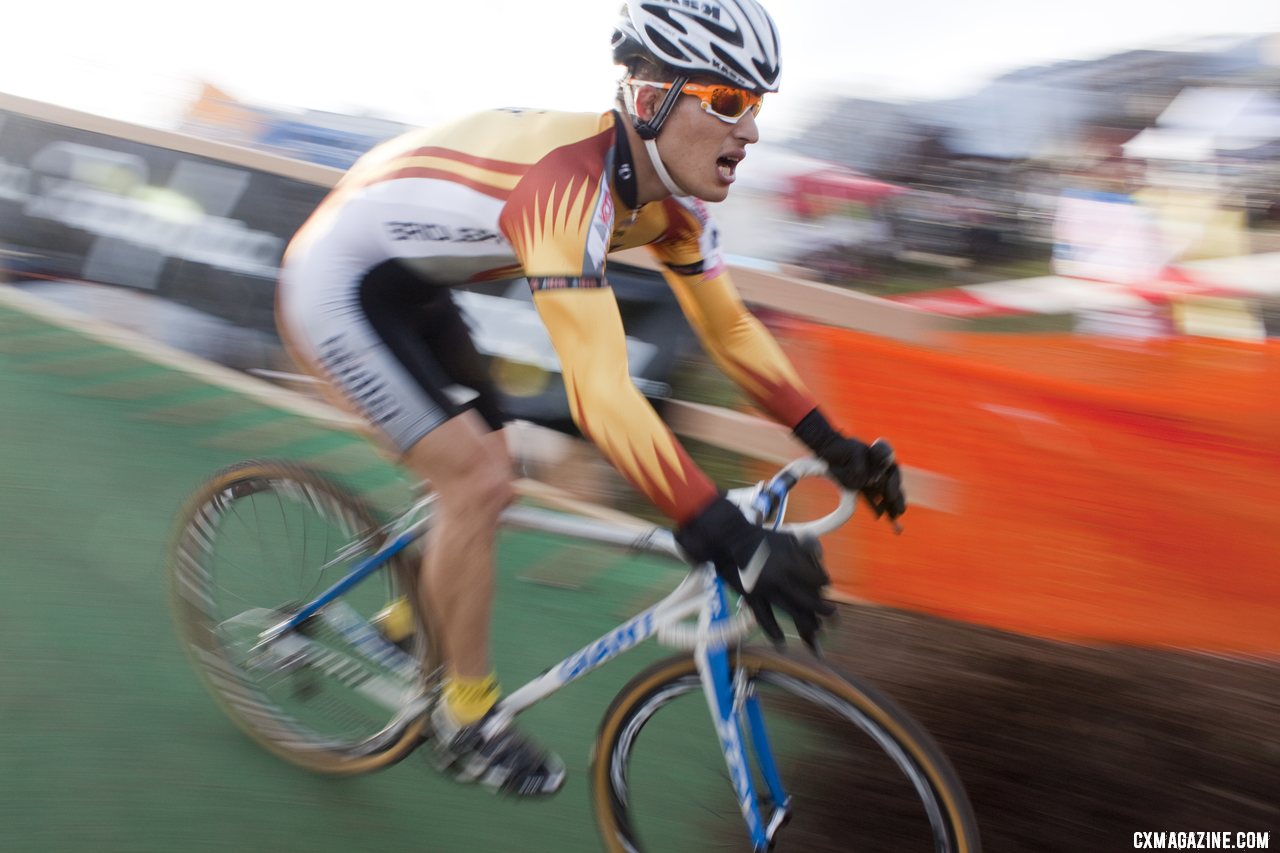 Racers enjoyed Japan\'s first flyover. 2011 Nobeyama, Japan UCI Cyclocross Race. © Cyclocross Magazine