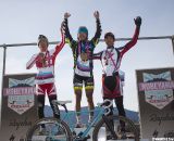 The men's podium: Tsujiura, Takenouchi, and Yamamoto.2011 Nobeyama, Japan UCI Cyclocross Race. © Cyclocross Magazine