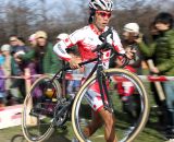 Tsujiura chasing early on in the 2011 Nobeyama, Japan UCI Cyclocross Race. © Cyclocross Magazine