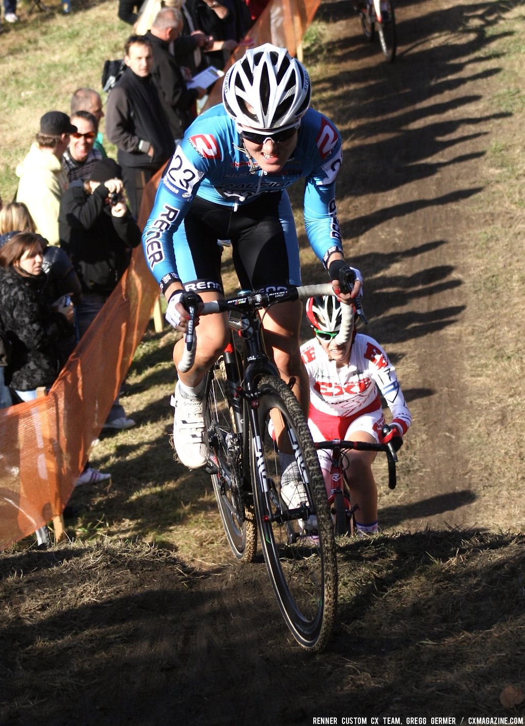 Gabby Day on the hill. © Renner Custom CX Team, Gregg Germer