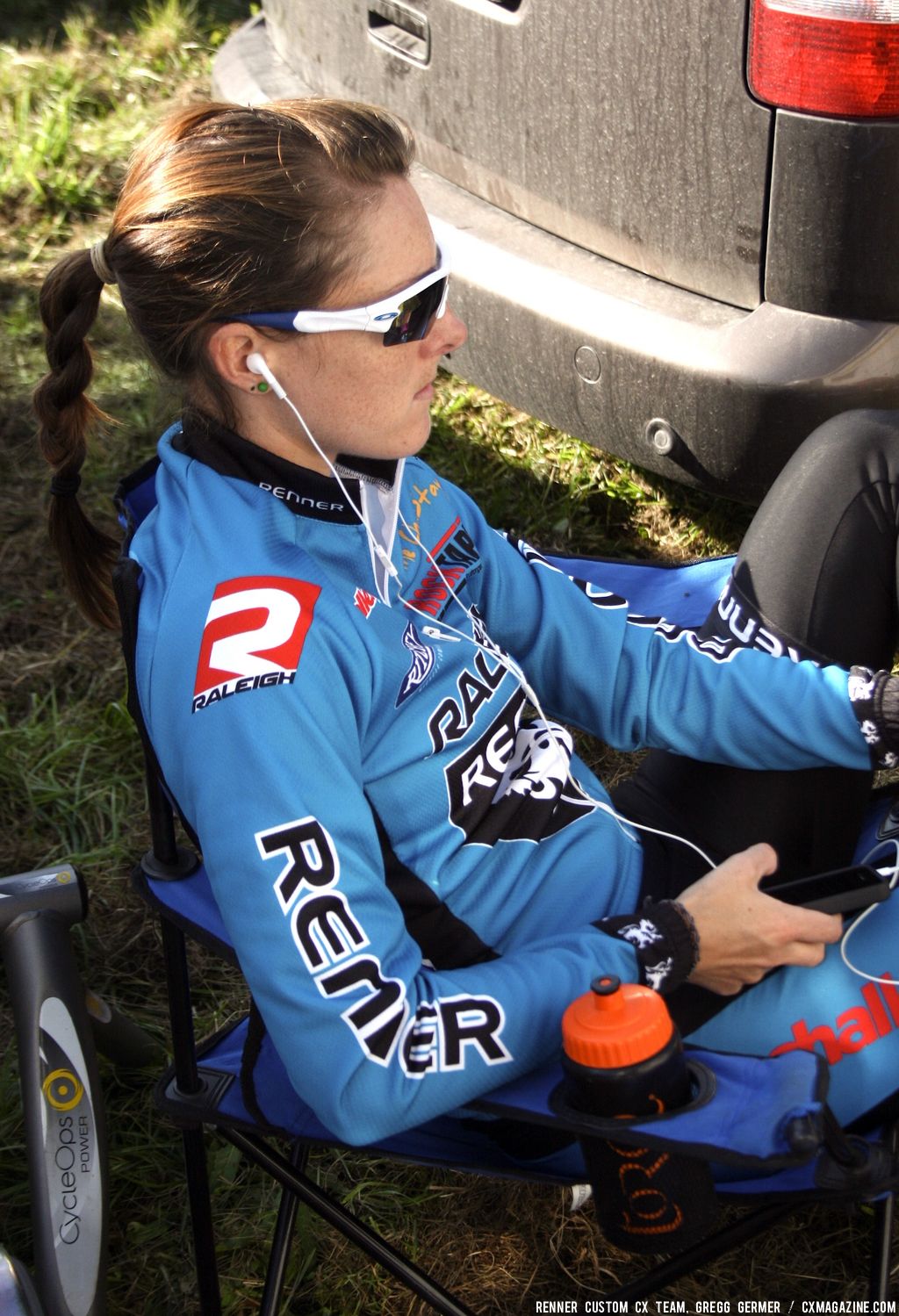 Gabby Day and her pre-race warmup.  © Renner Custom CX Team, Gregg Germer