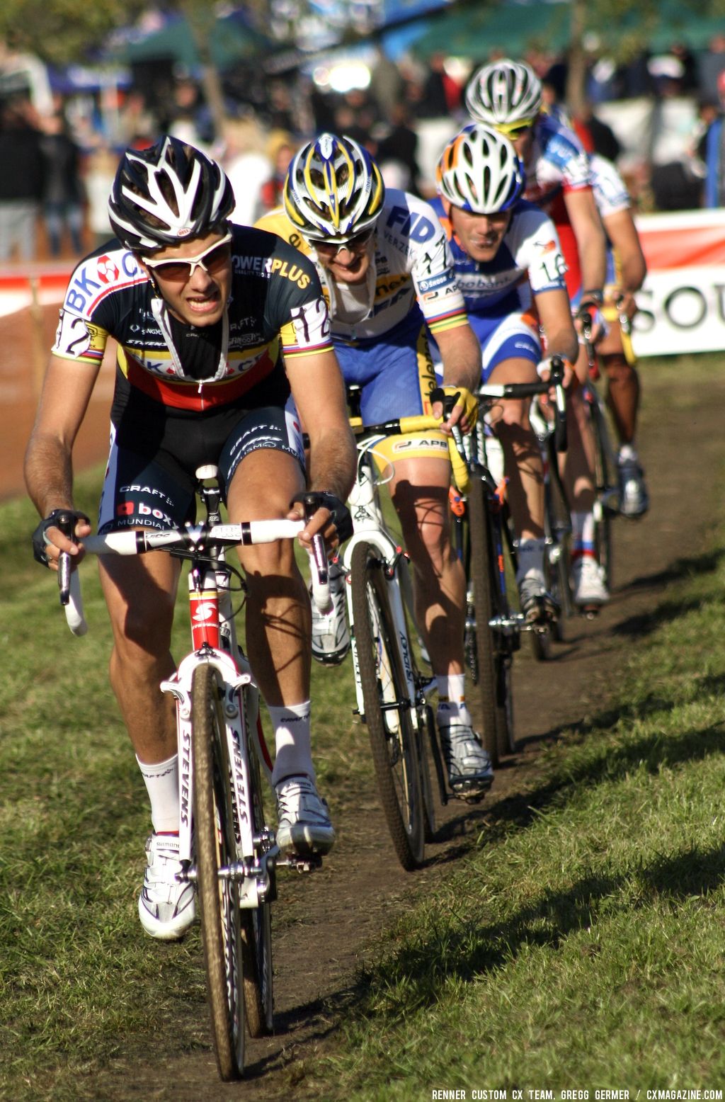 Niels Albert leads the chase. © Renner Custom CX Team, Gregg Germer