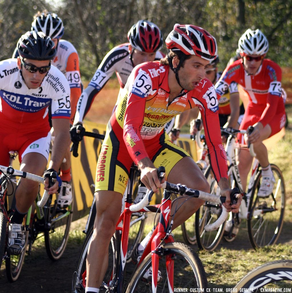 Ian Field on the first lap. © Renner Custom CX Team, Gregg Germer