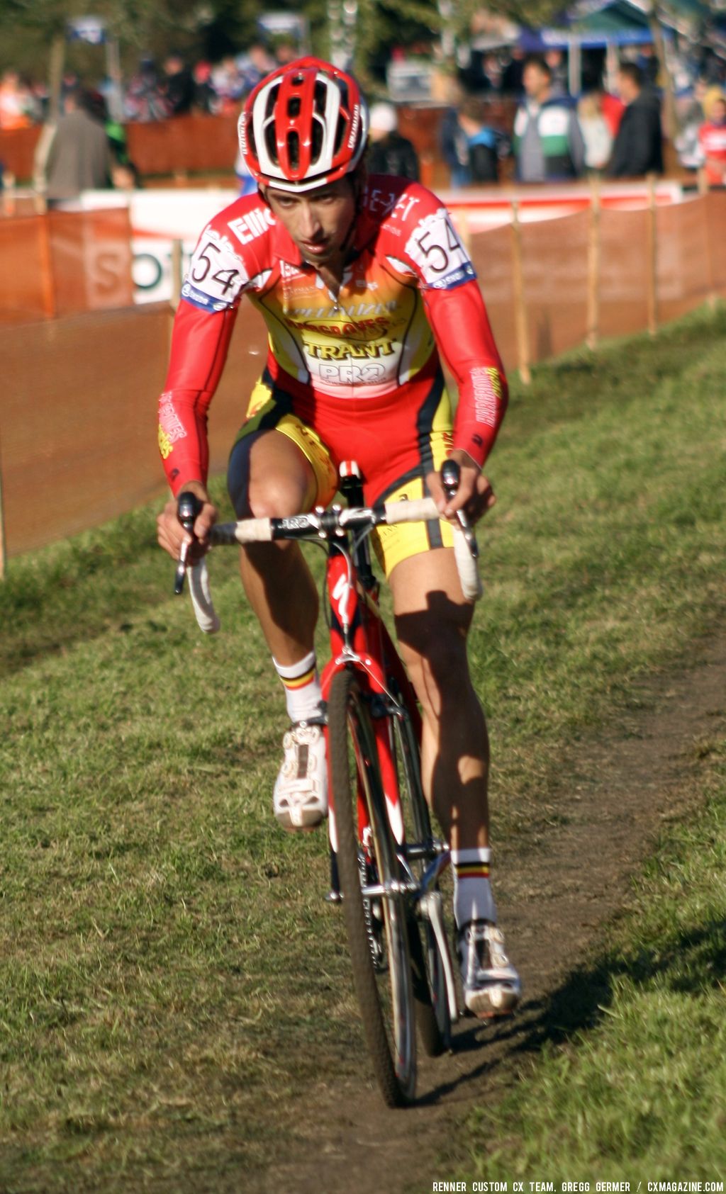 Ian Field nears the finish. © Renner Custom CX Team, Gregg Germer