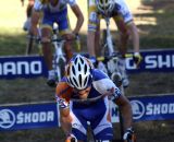 Men's Chase Group bunny hops the barriers. © Renner Custom CX Team, Gregg Germer