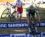 Men's Chase Group bunnyhops the barriers. © Renner Custom CX Team, Gregg Germer