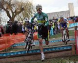 Sven Nys attacks the break with Meeusen and Peeters © Bart Hazen