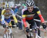 Albert leading Pauwels before a bobble by Pauwels drops him back