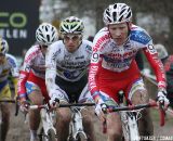 Klaas Vantornout leads a chasing group with Zdenek Stybar