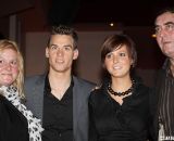 Zdenek Stybar with his girlfriend Ine Vanden Bergh and his parents.