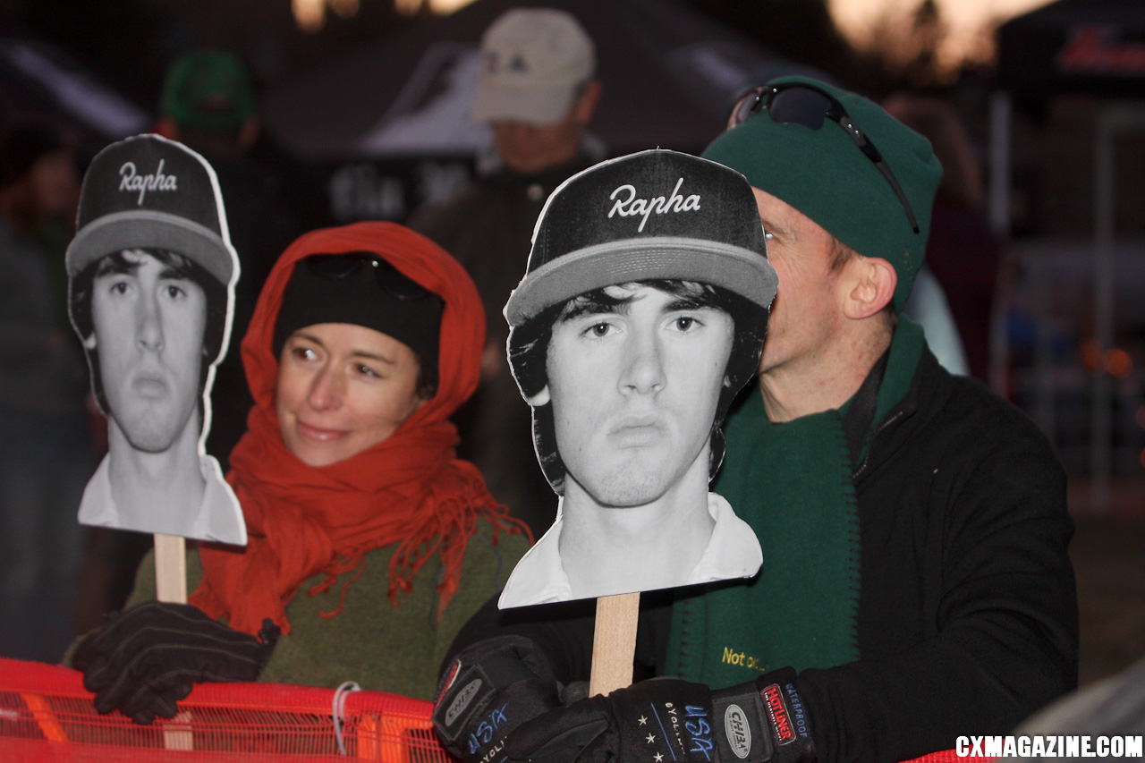 Fans show their support for Rapha\'s Zach McDonald. ©Pat Malach