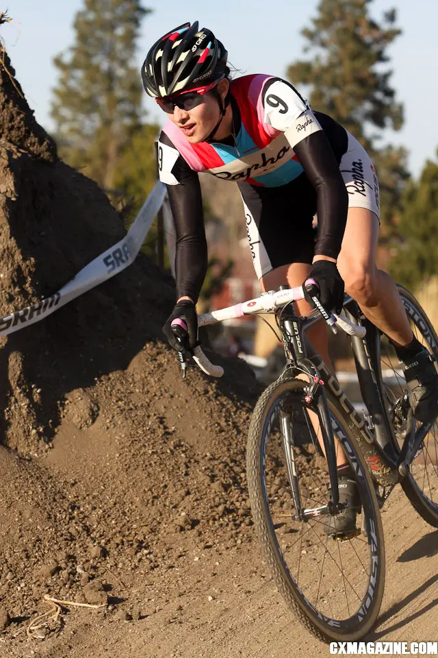 Rapha\'s Julie Krasniak rode to fourth place. ©Pat Malach