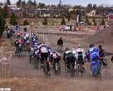The women's field heads for the rocky part of the course. ©Pat Malach