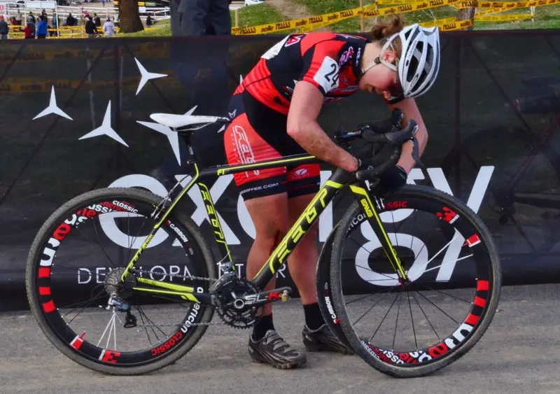 Kelsy Bingham had tire troubles Saturday. ©Amanda Wakeling