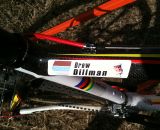 The top tube on Bob's Red Mill rider Drew Dillman's bike. ©Ray Smith