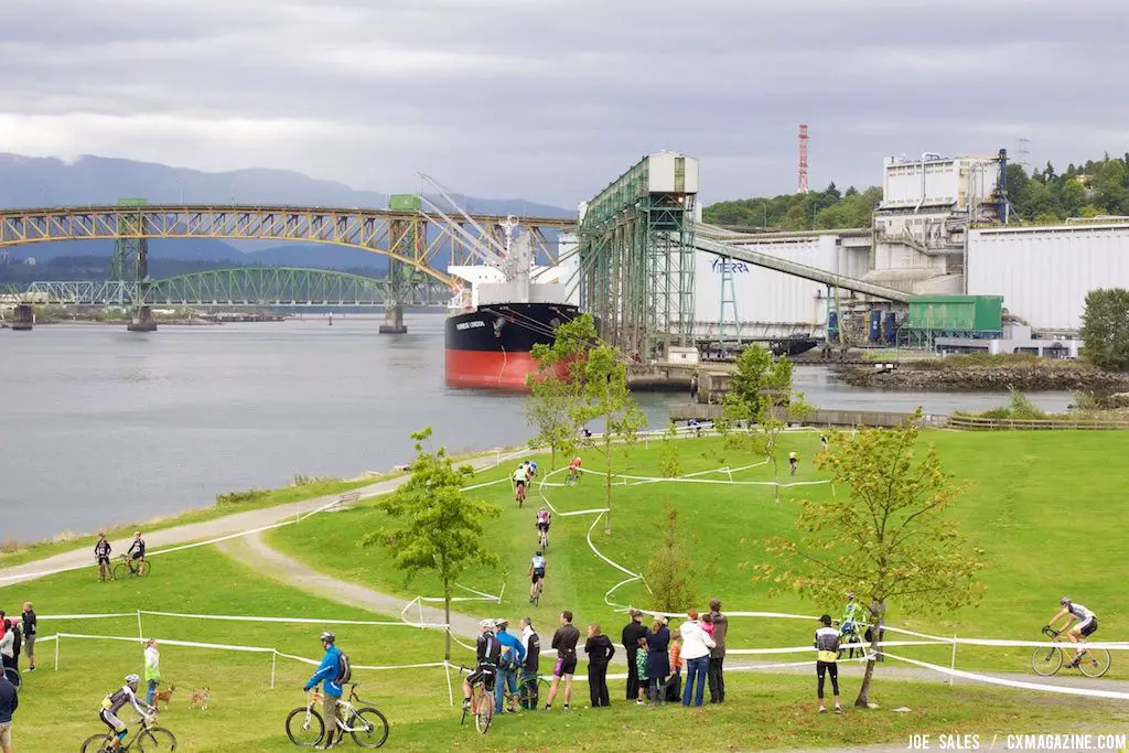 The view east towards Iron Workers bridge and the North Shore, home to spectacular mountain biking. © Joe Sales