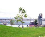 New Brighton Park sits on the water of Burrard Inlet, a working harbour. © Joe Sales