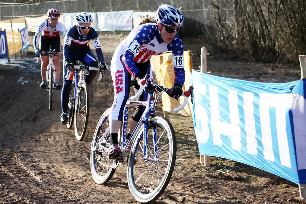 Katie Compton did the US Champs jersey proud. © Bart Hazen