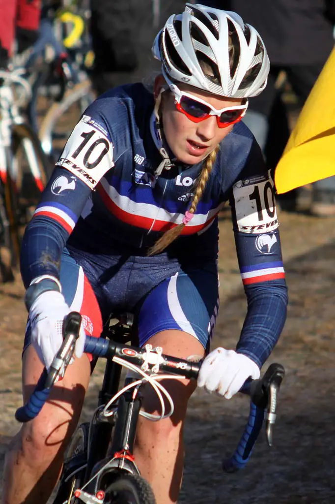 Pauline Ferrand Prevot races to eighth. © Bart Hazen