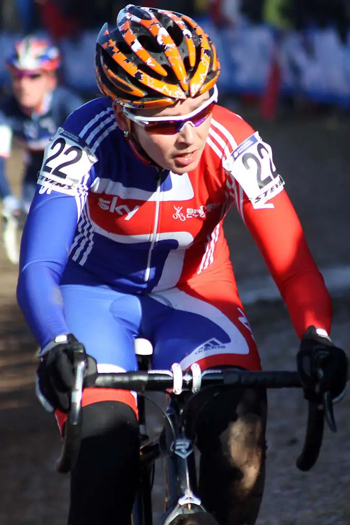 Nikki Harris finished a few seconds behind compatriate Helen Wyman. © Bart Hazen