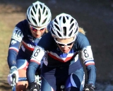 Christel Ferrier Bruneau and Pauline Ferrand Prevot work together. © Bart Hazen