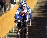 Amy Dombroski pushes through the straight. © Bart Hazen