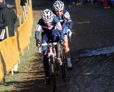 Christel Ferrier Bruneau and Pauline Ferrand Prevot race through Sankt-Wendel. © Bart Hazen