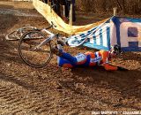 A bulldozer flattened the ruts but it still made for tricky descent